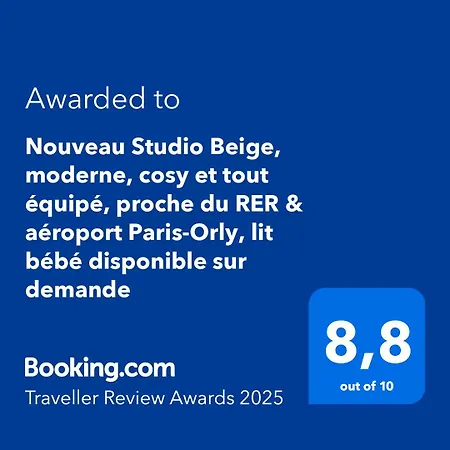 Moderne Et Equipe, Proche Du Rer, Paris & Aeroport D'orly En 20 Min, Lit Bebe Sur Demande Apartmán *